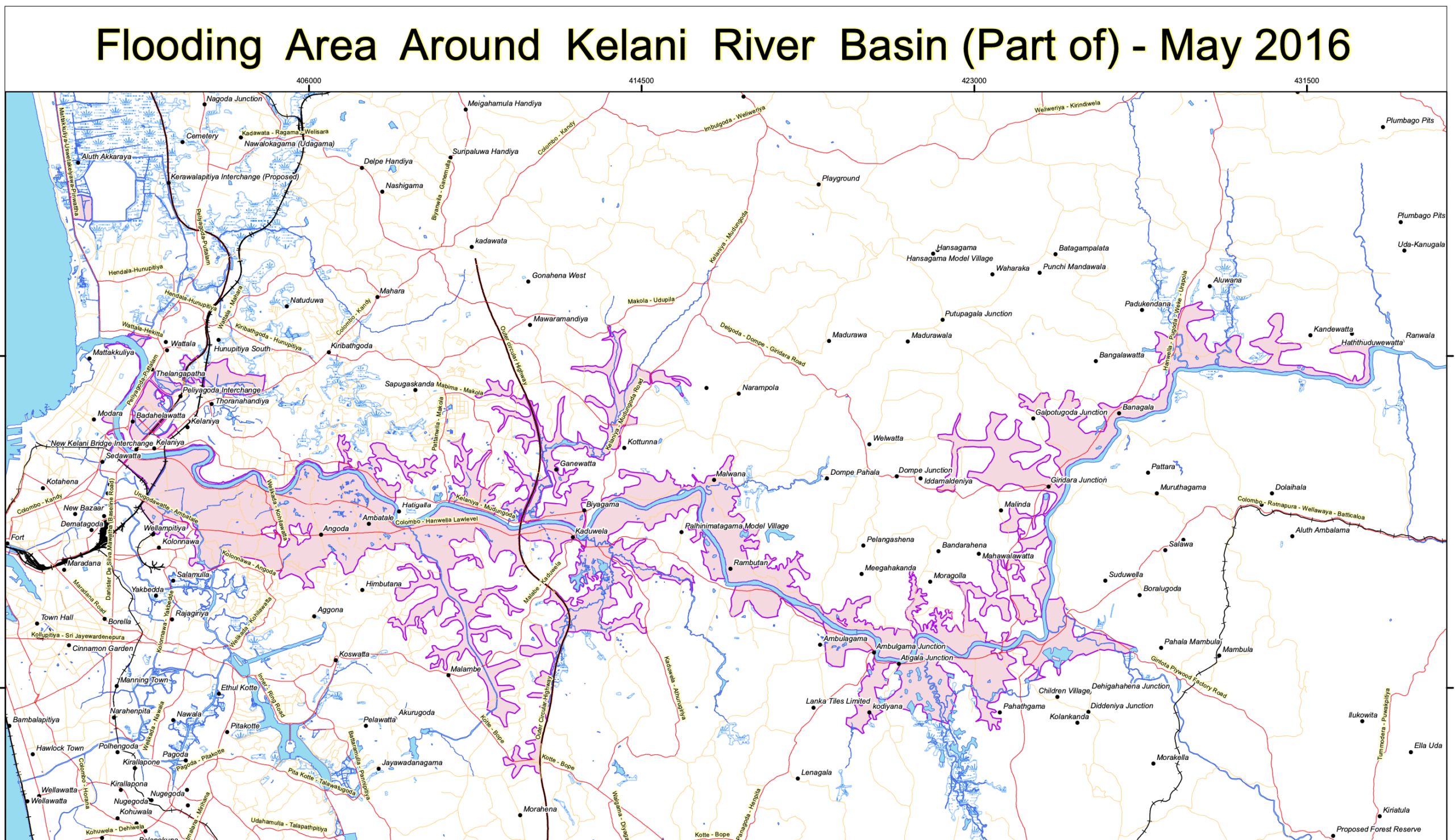 How the 2016 Kelani River Basin Flood Spread